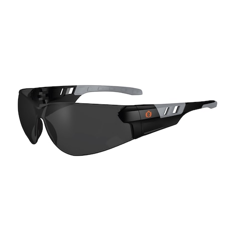 Ergodyne SAGA, Safety Glasses, Anti-Fog, Smoke Lens, Matte Black Frame, Frameless SAGA-AFAS